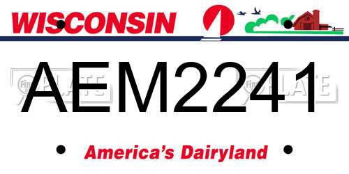 AEM2241 Wisconsin License Plate