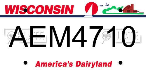 AEM4710 Wisconsin License Plate