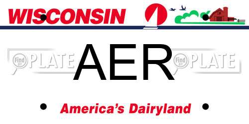 AER Wisconsin License Plate