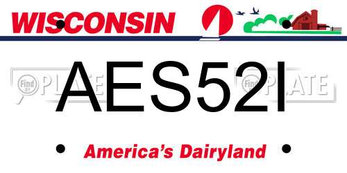 AES52I Wisconsin License Plate