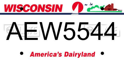AEW5544 Wisconsin License Plate