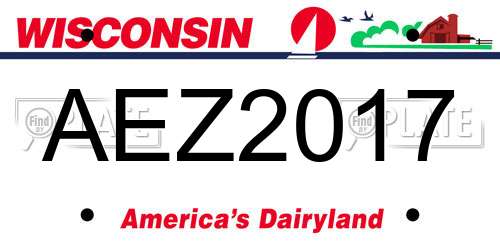 AEZ2017 Wisconsin License Plate