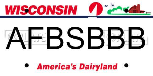 AFBSBBB Wisconsin License Plate
