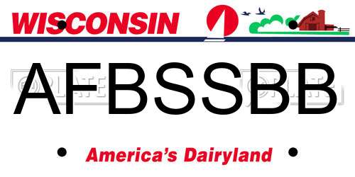 AFBSSBB Wisconsin License Plate