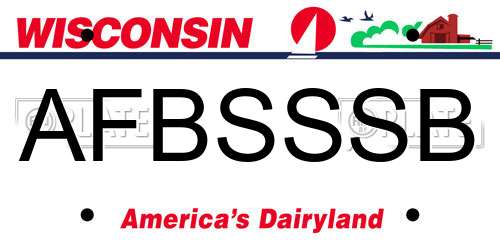 AFBSSSB Wisconsin License Plate