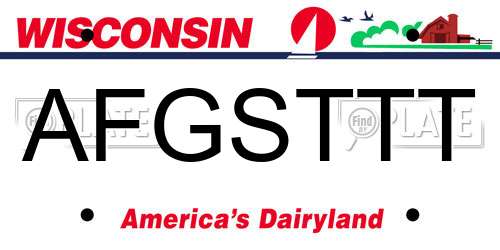 AFGSTTT Wisconsin License Plate