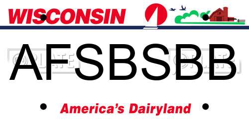 AFSBSBB Wisconsin License Plate