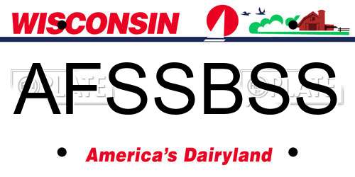 AFSSBSS Wisconsin License Plate