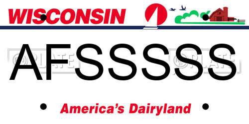 AFSSSSS Wisconsin License Plate