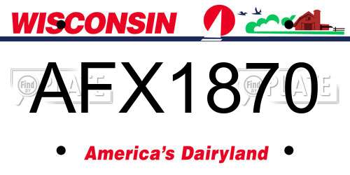 AFX1870 Wisconsin License Plate