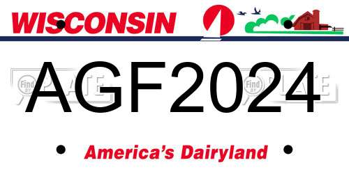 AGF2024 Wisconsin License Plate
