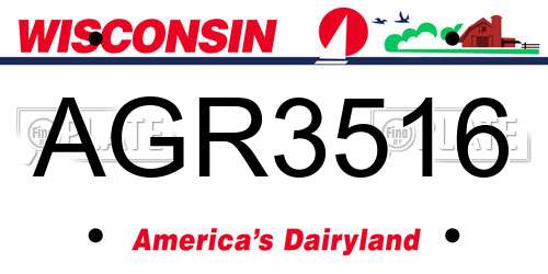 AGR3516 Wisconsin License Plate