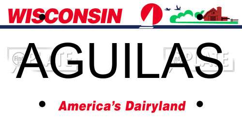 AGUILAS Wisconsin License Plate