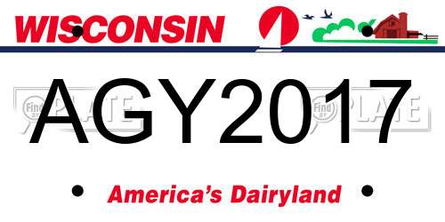 AGY2017 Wisconsin License Plate