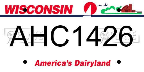 AHC1426 Wisconsin License Plate