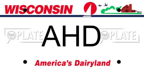 AHD Wisconsin License Plate