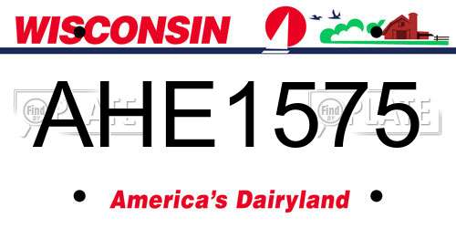 AHE1575 Wisconsin License Plate