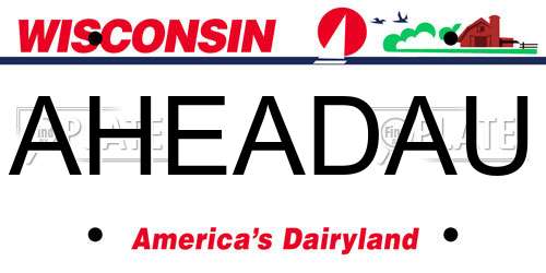 AHEADAU Wisconsin License Plate