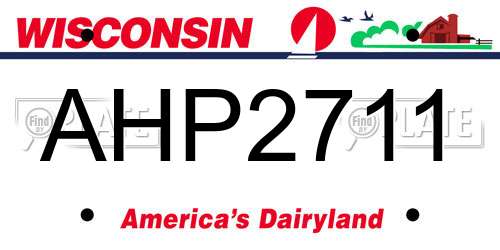 AHP2711 Wisconsin License Plate