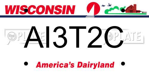 AI3T2C Wisconsin License Plate