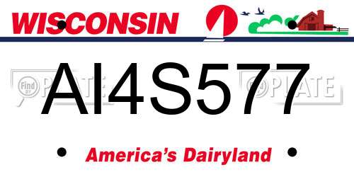 AI4S577 Wisconsin License Plate