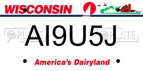 AI9U5J Wisconsin License Plate