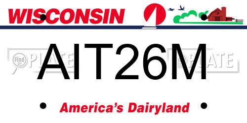 AIT26M Wisconsin License Plate