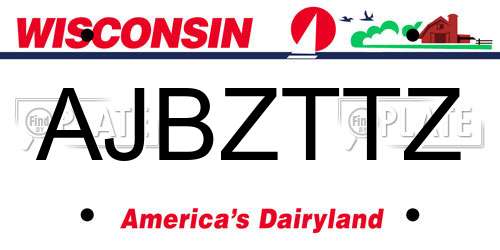 AJBZTTZ Wisconsin License Plate