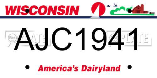 AJC1941 Wisconsin License Plate
