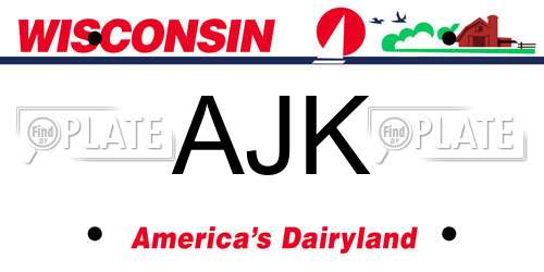 AJK Wisconsin License Plate