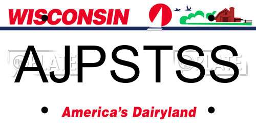 AJPSTSS Wisconsin License Plate