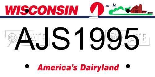 AJS1995 Wisconsin License Plate