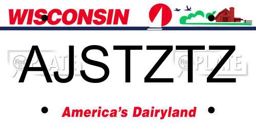 AJSTZTZ Wisconsin License Plate