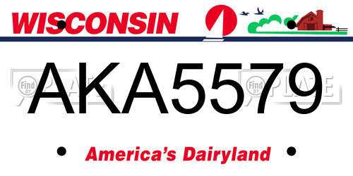 AKA5579 Wisconsin License Plate