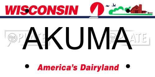 AKUMA Wisconsin License Plate