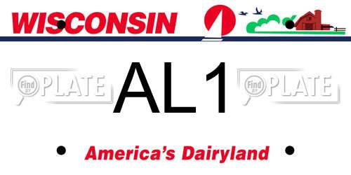 AL1 Wisconsin License Plate