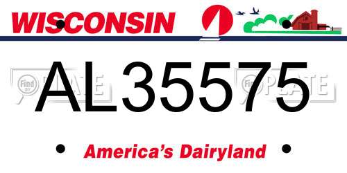 AL35575 Wisconsin License Plate
