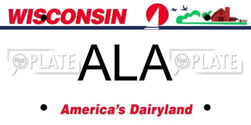 ALA Wisconsin License Plate
