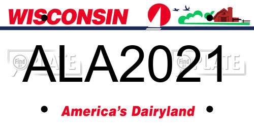 ALA2021 Wisconsin License Plate