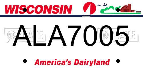 ALA7005 Wisconsin License Plate