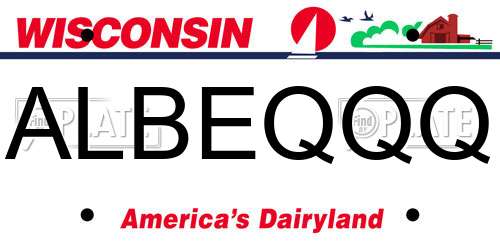 ALBEQQQ Wisconsin License Plate