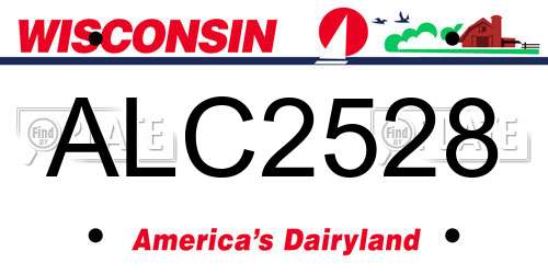 ALC2528 Wisconsin License Plate