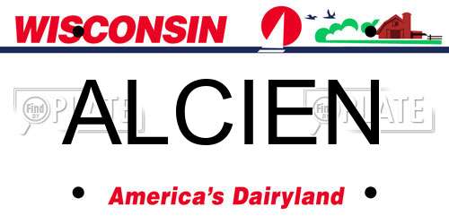 ALCIEN Wisconsin License Plate