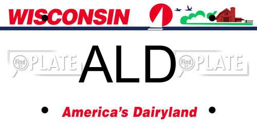 ALD Wisconsin License Plate
