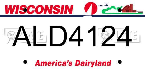 ALD4124 Wisconsin License Plate