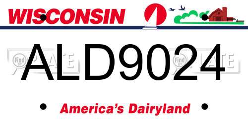 ALD9024 Wisconsin License Plate