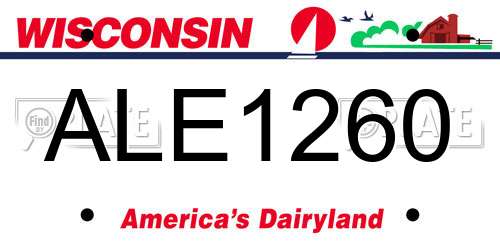 ALE1260 Wisconsin License Plate
