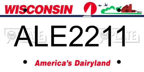 ALE2211 Wisconsin License Plate