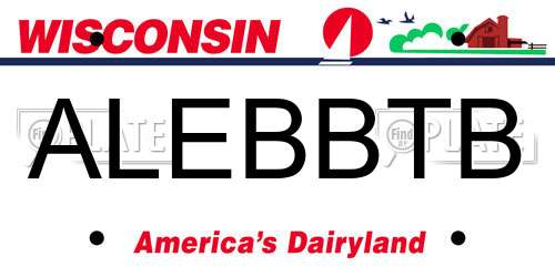 ALEBBTB Wisconsin License Plate