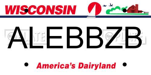 ALEBBZB Wisconsin License Plate